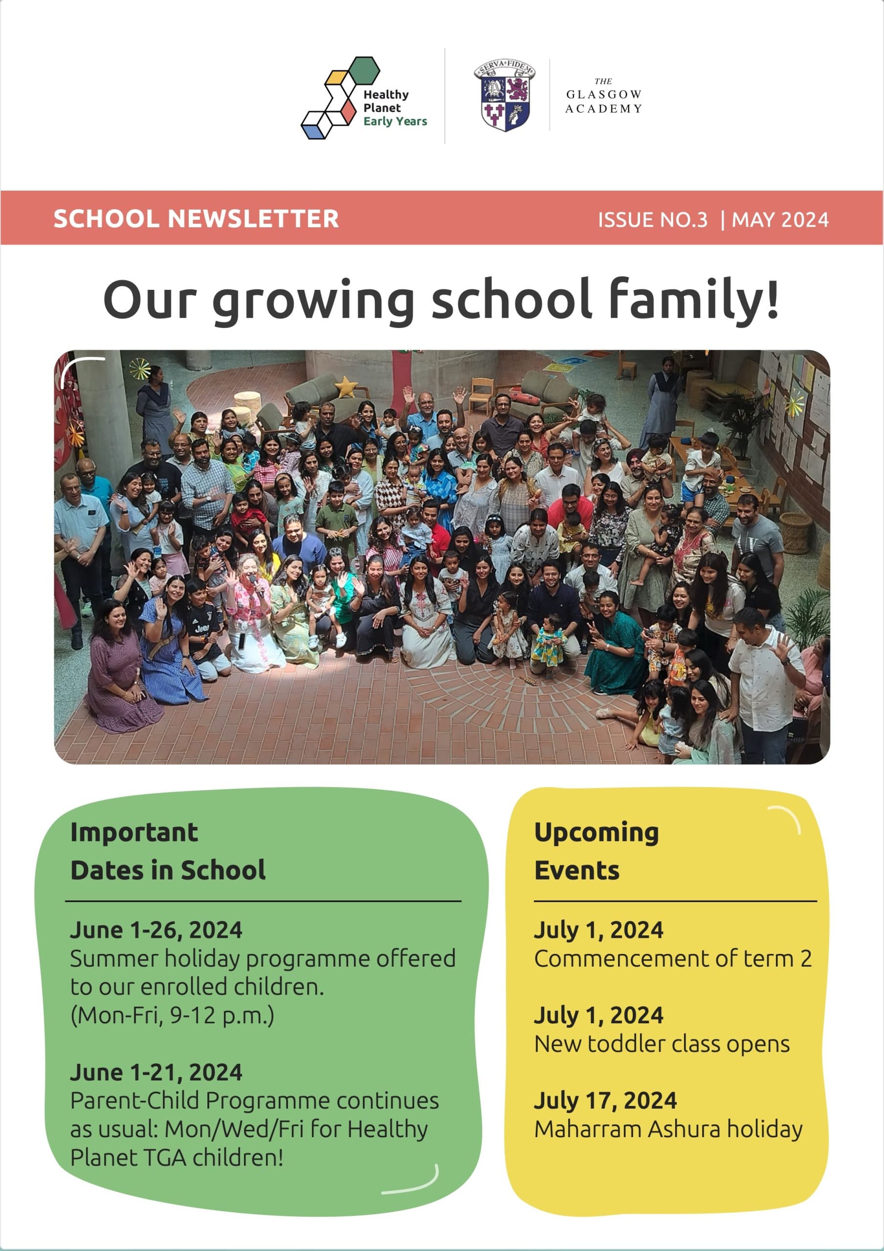 Our growing school family!